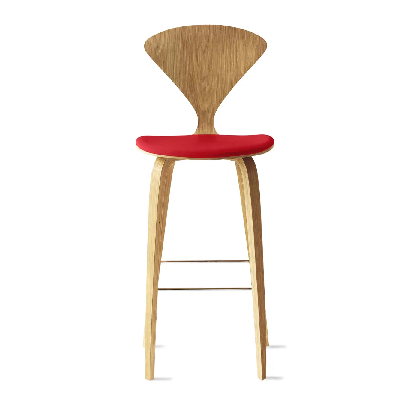 Stool with Wood Base - Upholstered Seat