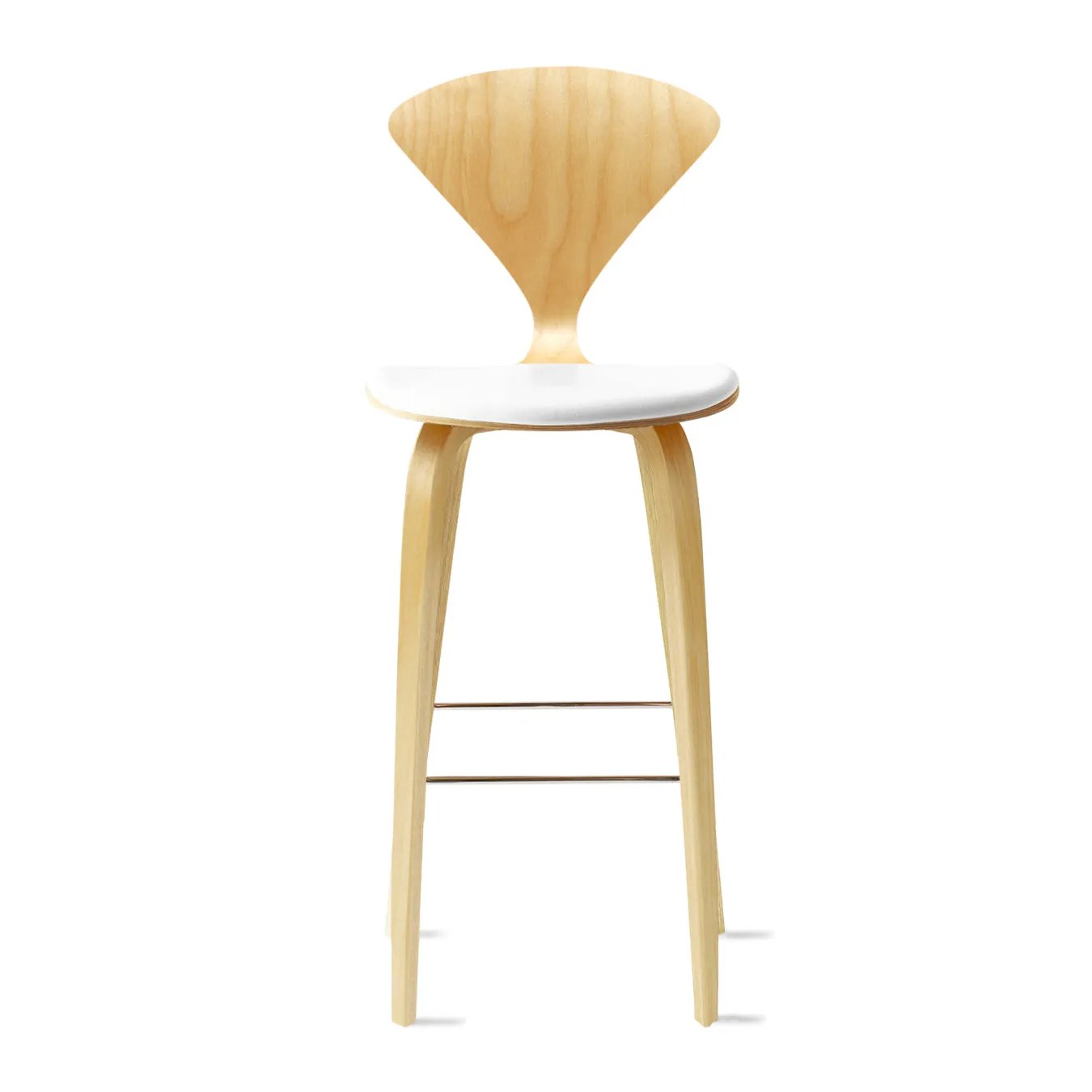 Stool with Wood Base - Upholstered Seat