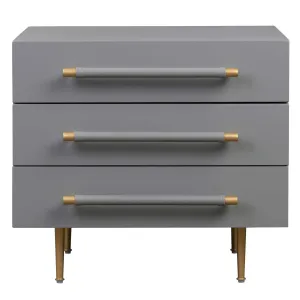 Trident Nightstand, Grey