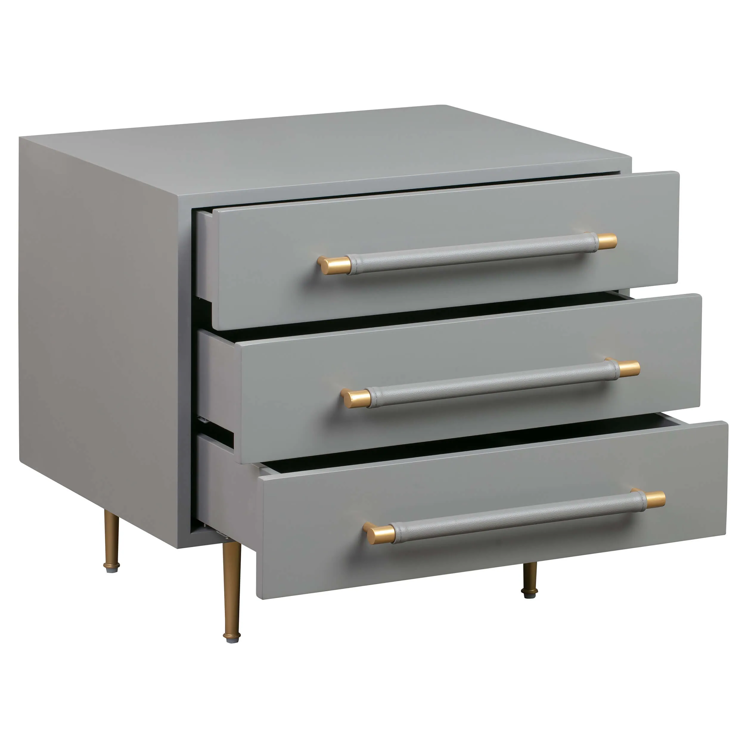 Trident Nightstand, Grey