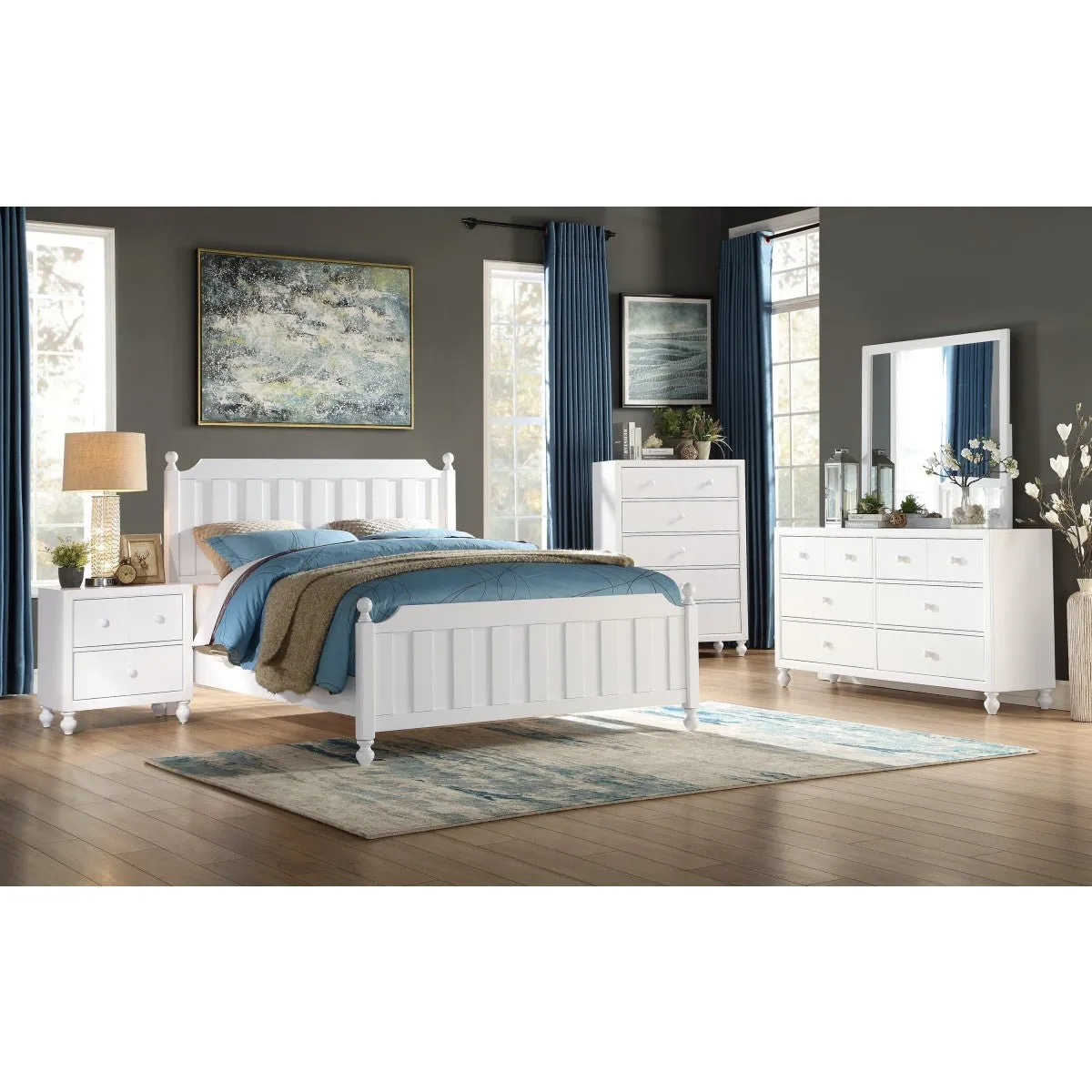 Wellsummer White Collection Double Bed