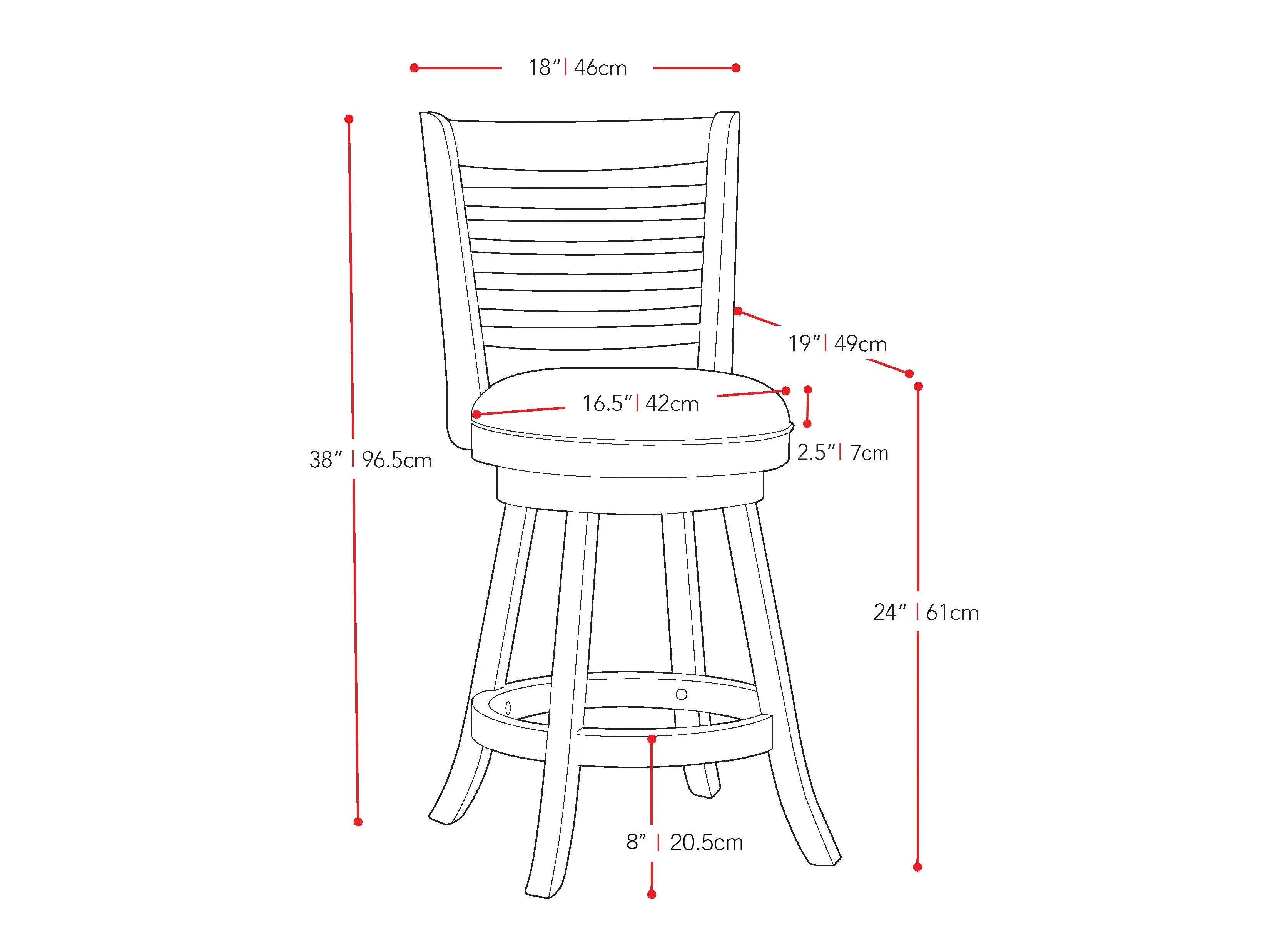 White Counter Height Bar Stools, Set of 2