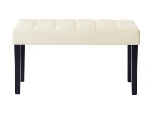 White Leather Bench