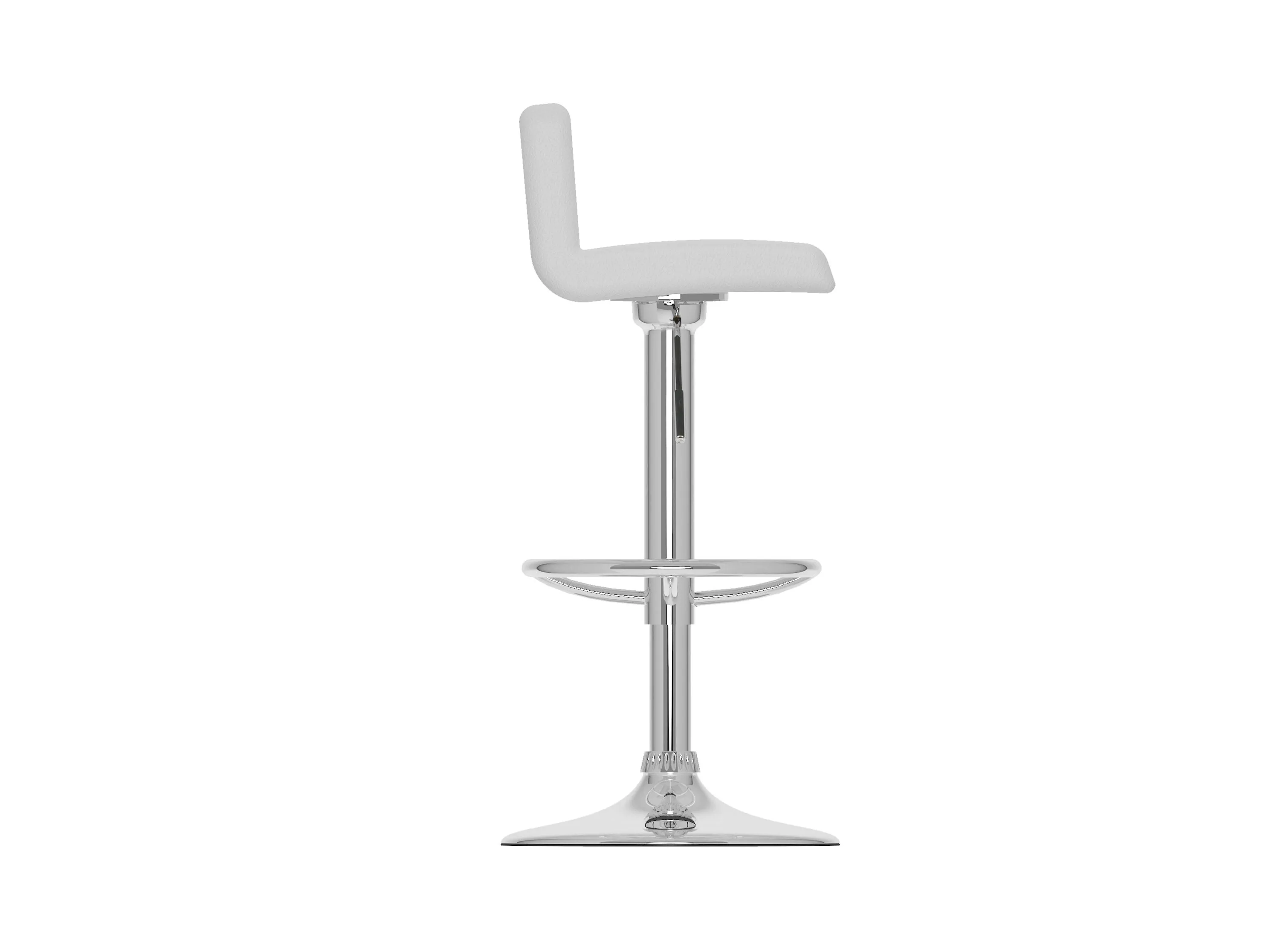 White Low Back Bar Stools, Set of 2