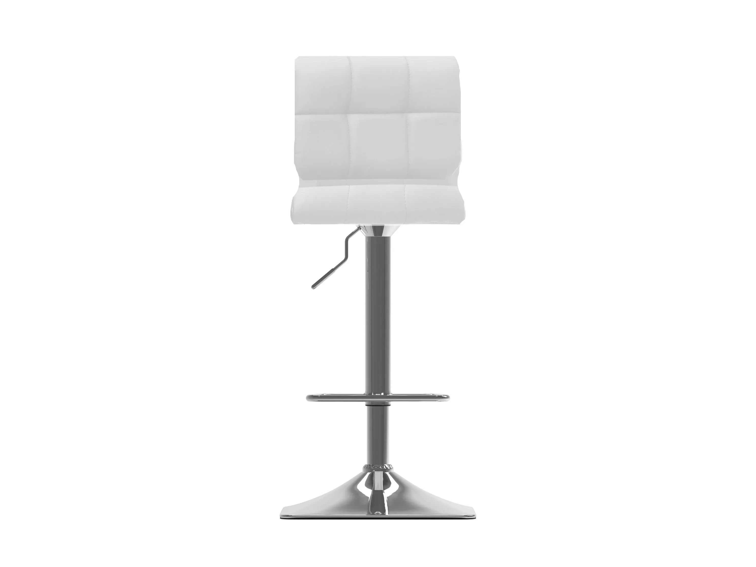 White Tufted Bar Stools, Set of 2