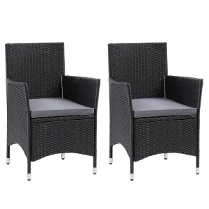 Wicker Armchair, Set of 2