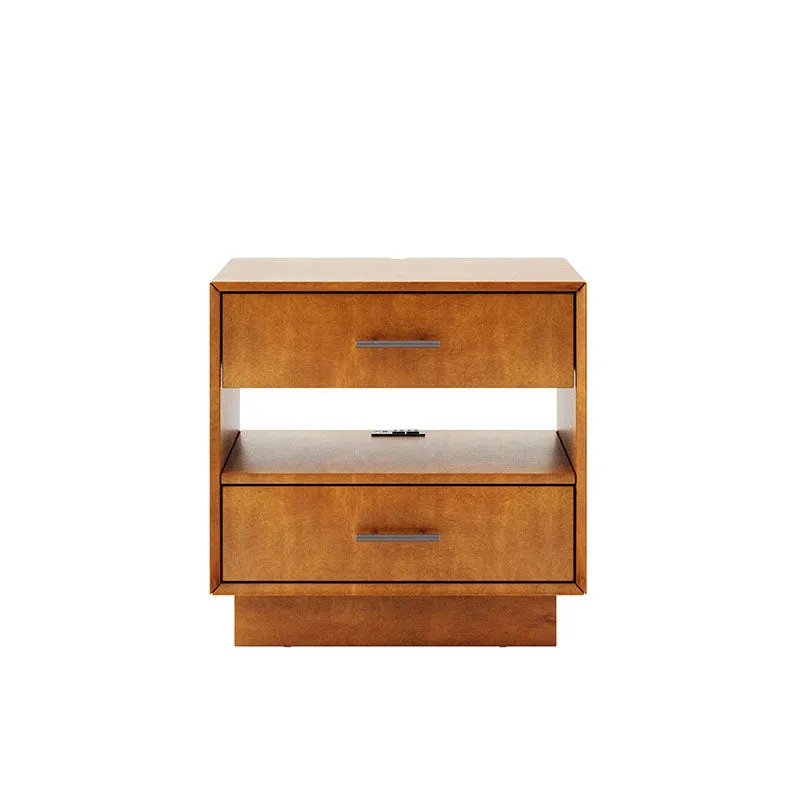 Yoel Hidden Drawer Nightstand with Built-in Outlets