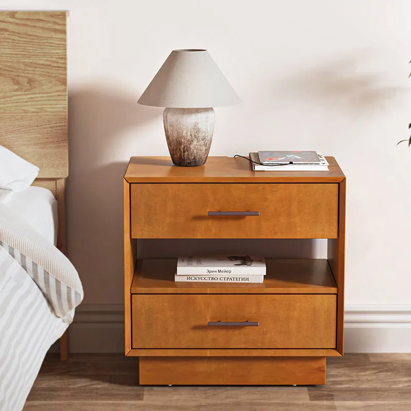 Yoel Hidden Drawer Nightstand with Built-in Outlets